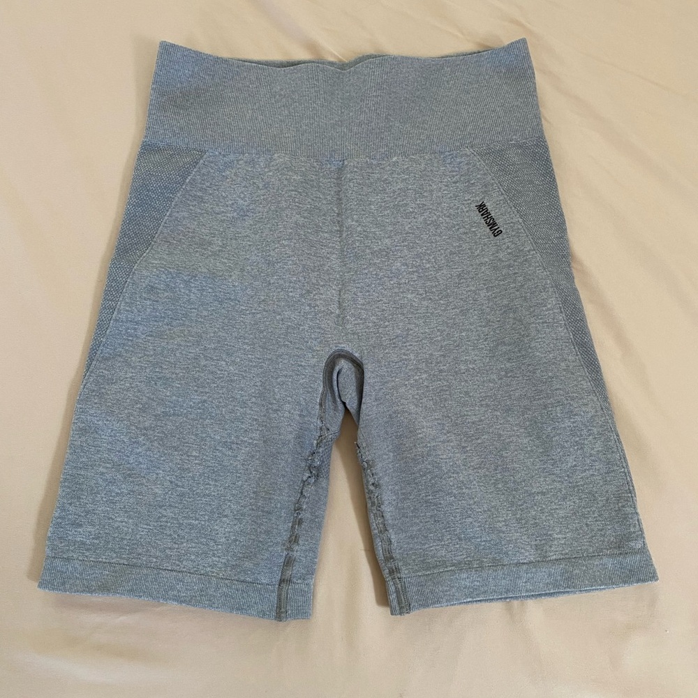 GymShark Seamless High-Waist Active Shorts - Gray